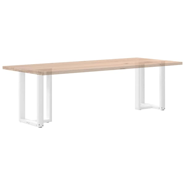 Matbordsben T-formade 2 st vita 50x35x(72-73) cm stål