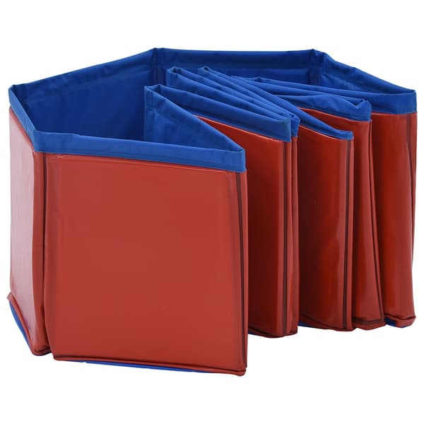 Hopfällbar hundpool röd 80x20 cm PVC