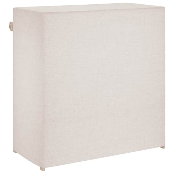 Skoförvaring med överdrag vit 79x40x80 cm tyg