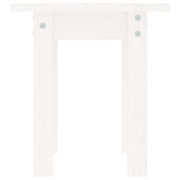 Soffbord vit Ø 35x35 cm massiv furu