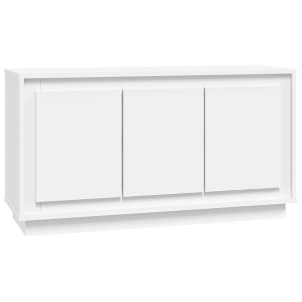 Byrå vit 102x35x55 cm konstruerat trä