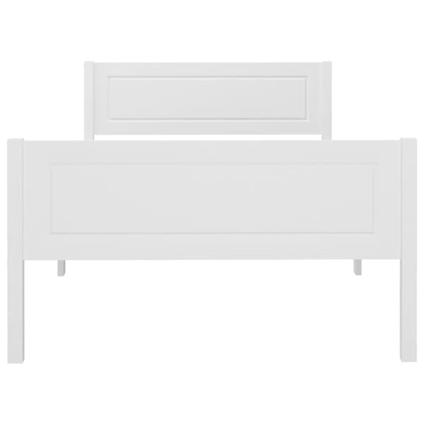 Sängram massiv furu vit 100x200 cm