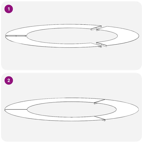 lämplig för Flat Trädringar 5 pcs Silver Ø60 / 90 cm