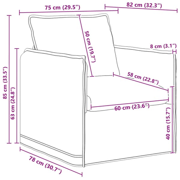 Soffset 2 pcs Blå 196 x 82 x 85 cm Tyg