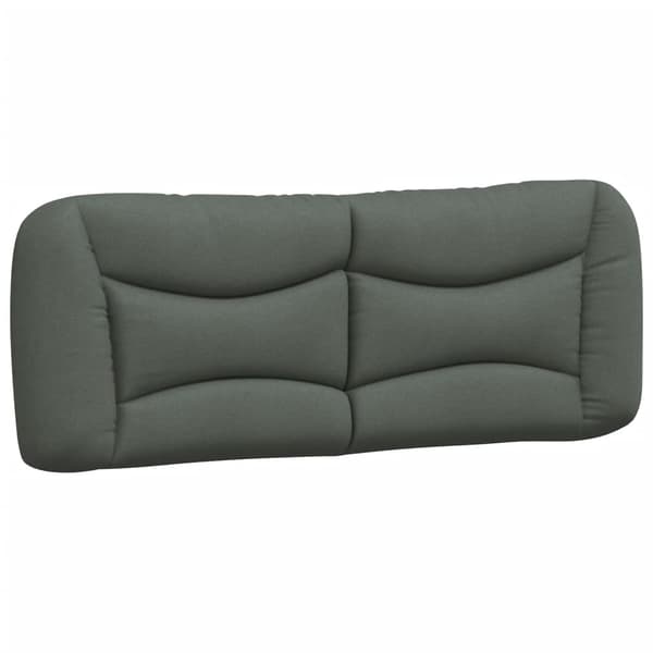 Headboard Cushion "Hvar" Dark Grey 140 cm Fabric