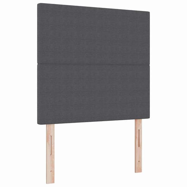 Huvudgavel Mörkgrå 80 cm Kordread tyg