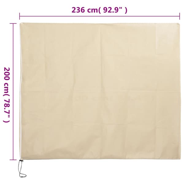 Fiberduk med blixtlås 70 g/m² 2,36x2 m