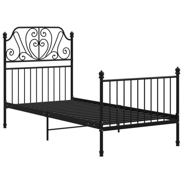 Sängram svart metall 100x200 cm