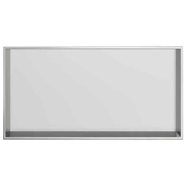 Duschnisch borstad silver 62x32x9 cm rostfritt stål