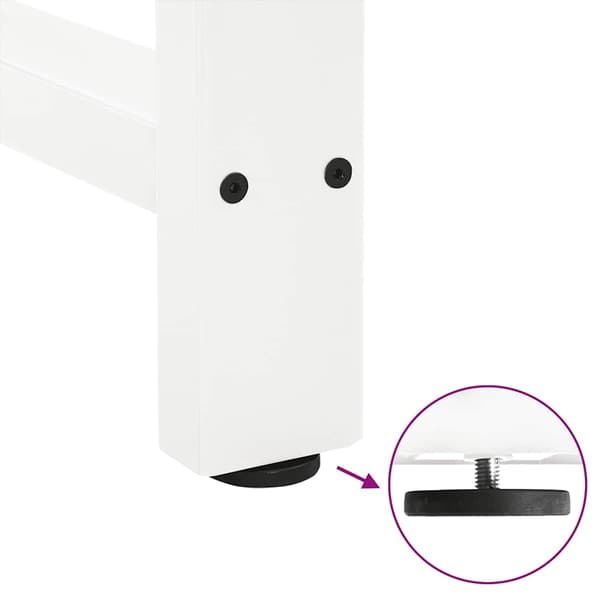 Soffbordsben vita 2 st 60x(30-31) cm stål