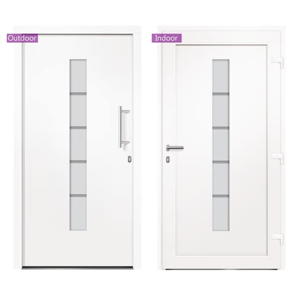 Ytterdörr aluminium och PVC vit 110x210 cm