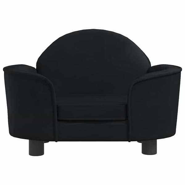 Hundbädd svart 66x40x45 cm sammet