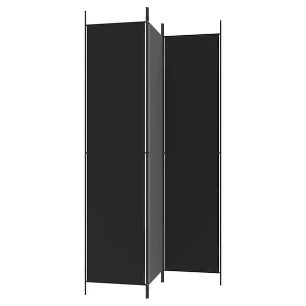 Rumsavdelare 3 paneler 150x220 cm svart tyg