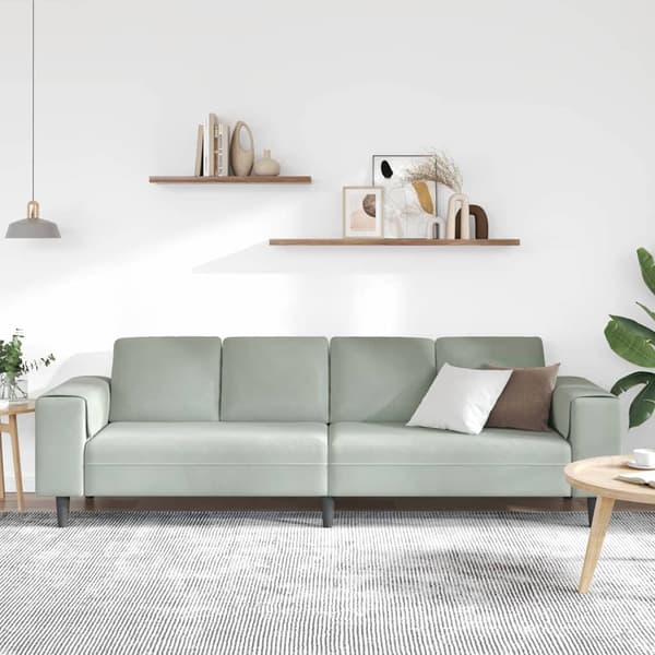 Vardagsrumsoffa Ljusgrå 250 x 77 x 76 cm