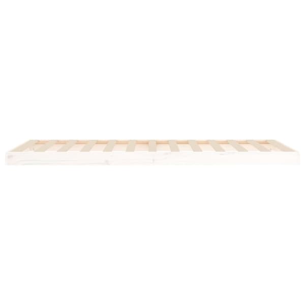 Sängram vit 90x200 cm massiv furu