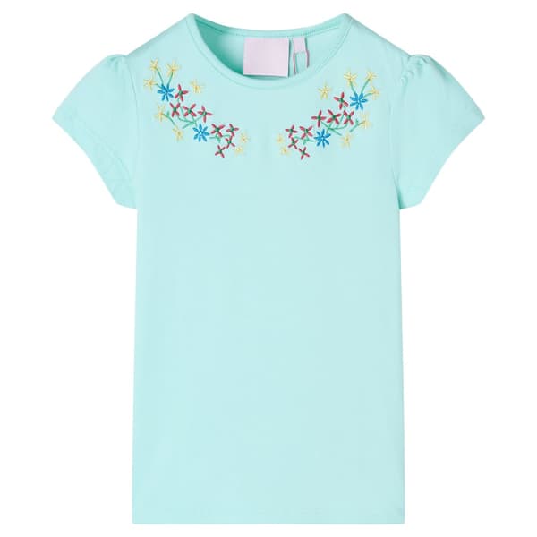 T-shirt för barn aquablå 128