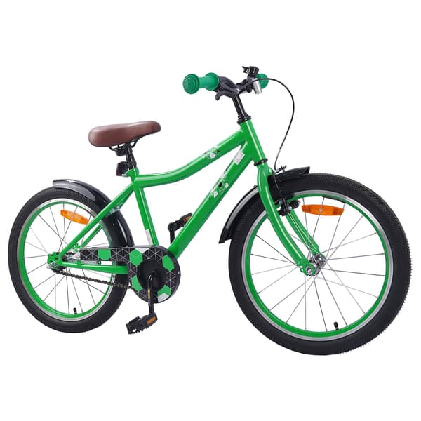 Barncykel 20 Tum för 6-11 år gamla Grön