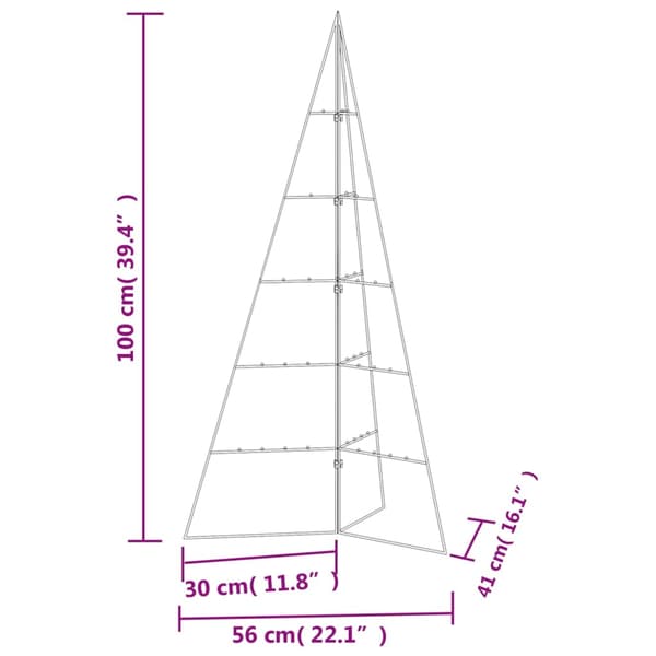 Julgran i metall svart 100 cm