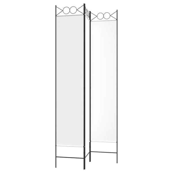 Rumsavdelare 3 paneler vit 120x220 cm tyg