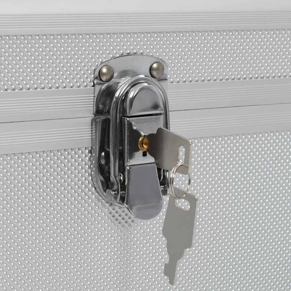 Förvaringsväskor 2 st silver aluminium