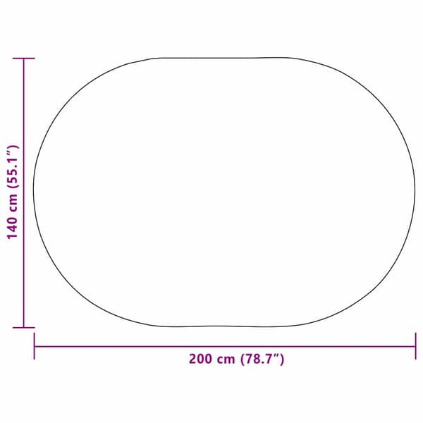 Matta ZIZUR Brun 200 x 140 cm Polypropylen