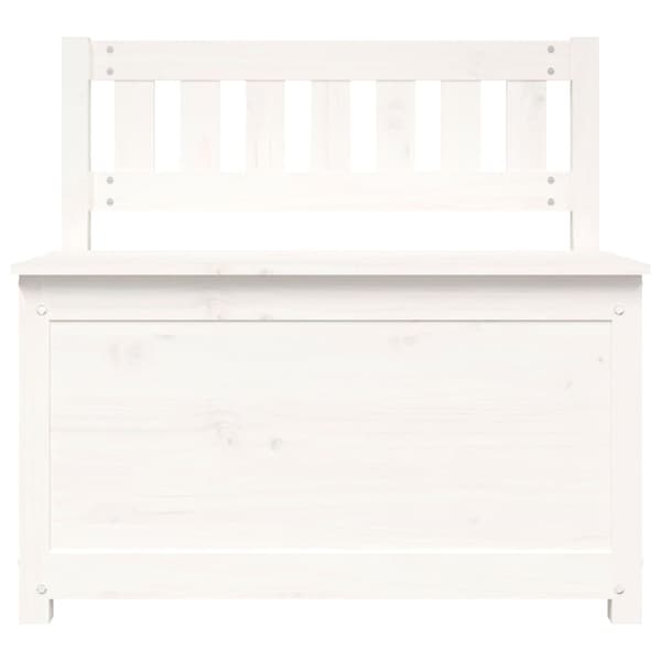 Bänk vit 80x41x77 cm massiv furu