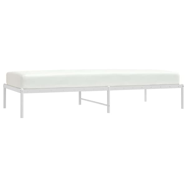 Sängram metall vit 90x200 cm