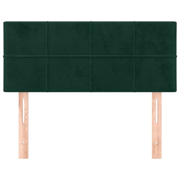 Sänggavel grön 100x5x78/88 cm sammet