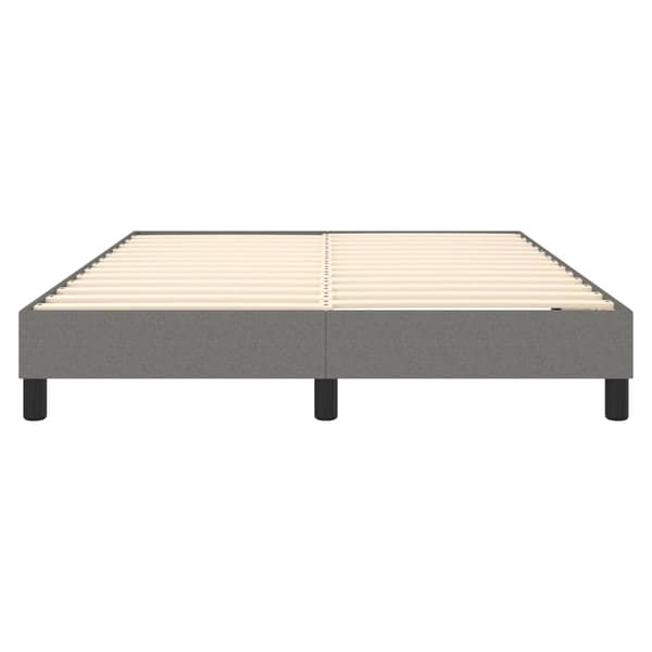 Boxspring-sängram mörkgrå 140x200 cm tyg