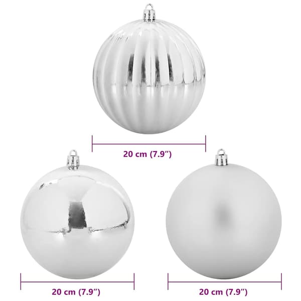 Julkula Set XXL 4 st Silver Ø 20 cm Plast