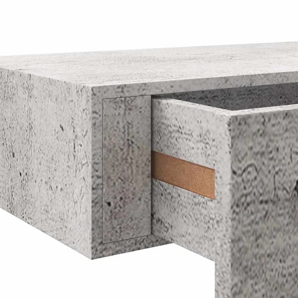 Väggmonterad låda betonggrå 40x23,5x10 cm MDF
