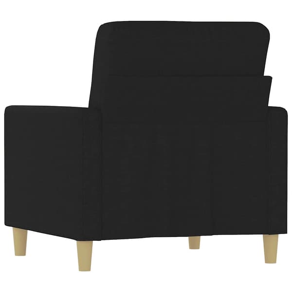 Fåtölj svart 60 cm tyg