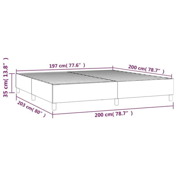 Boxspring-sängram cappuccino 200x200 cm konstläder