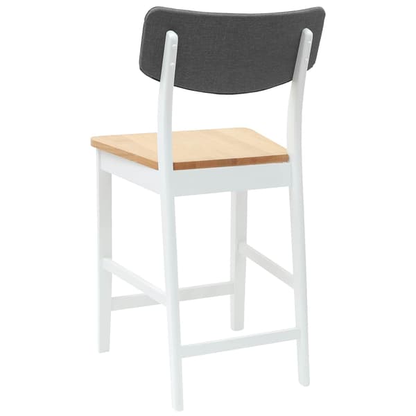 Matstolar 2 pcs Vit 48 x 49 x 95 cm Massiv Gummiträ