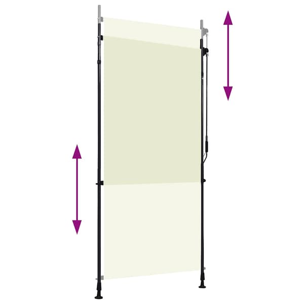 Rullgardin utomhus 100x270 cm gräddvit