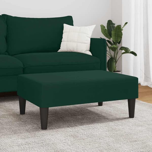 Fotpall mörkgrön 77x55x31 cm sammet