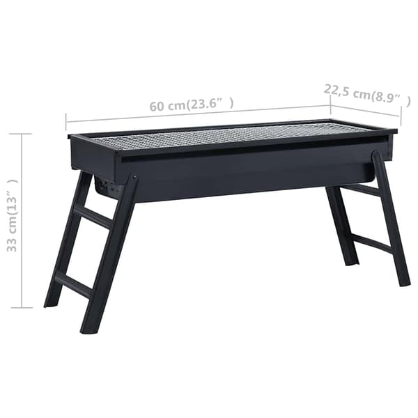 Portabel campinggrill 60x22,5x33 cm