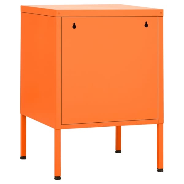 Sängbord orange 35x35x51 cm stål