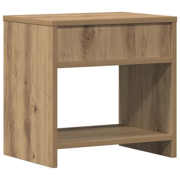 Sängbord 2 st ek 40x30x40 cm konstruerat trä