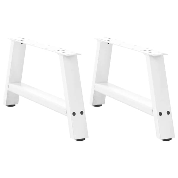 Soffbordsben A-formade 2 st vita 60x(30-31) cm stål