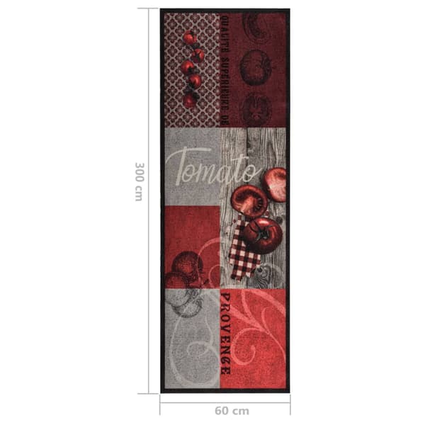 Köksmatta maskintvättbar tomater 60x300 cm