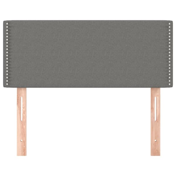 Sänggavel mörkgrå 80x5x78/88 cm tyg