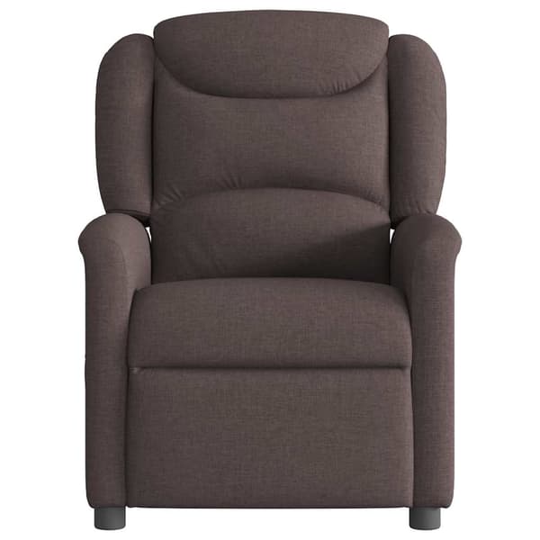 Reclinerfåtölj mörkbrun tyg