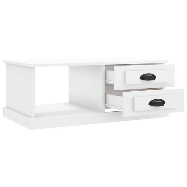 Soffbord vit 90x50x35 cm konstruerat trä