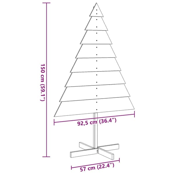 Julgran trä 150 cm massivt trä