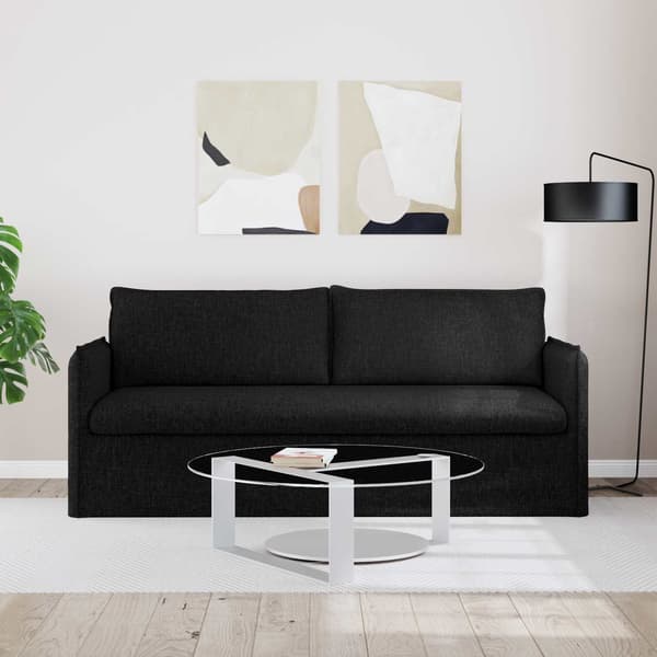 Soffa Svart 196 x 82 x 85 cm tyg