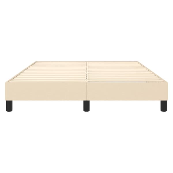 Boxspring-sängram gräddvit 140x190 cm tyg