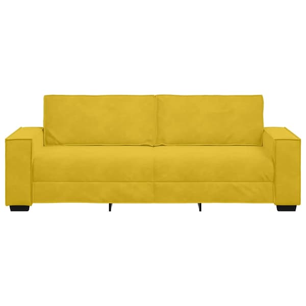3-sitssoffa gul 220x78x84 cm sammet