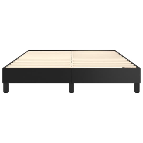 Boxspring-sängram svart 140x200 cm konstläder