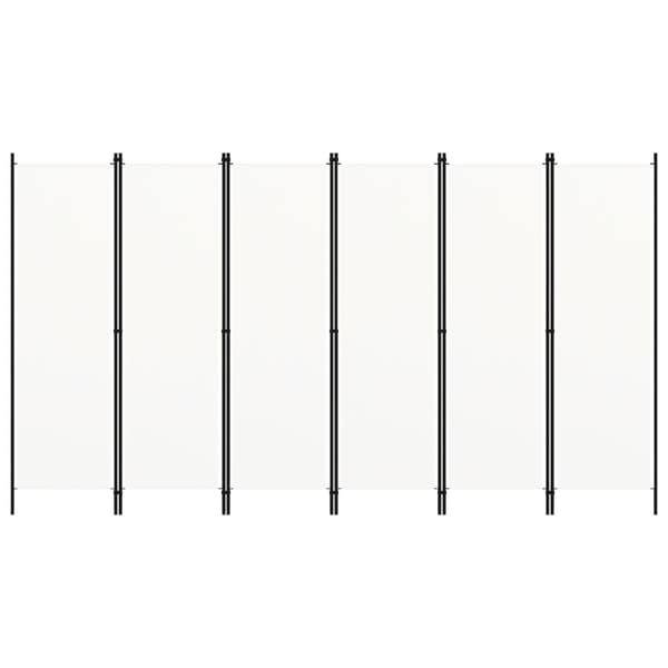 Rumsavdelare 6 paneler vit 300x180 cm